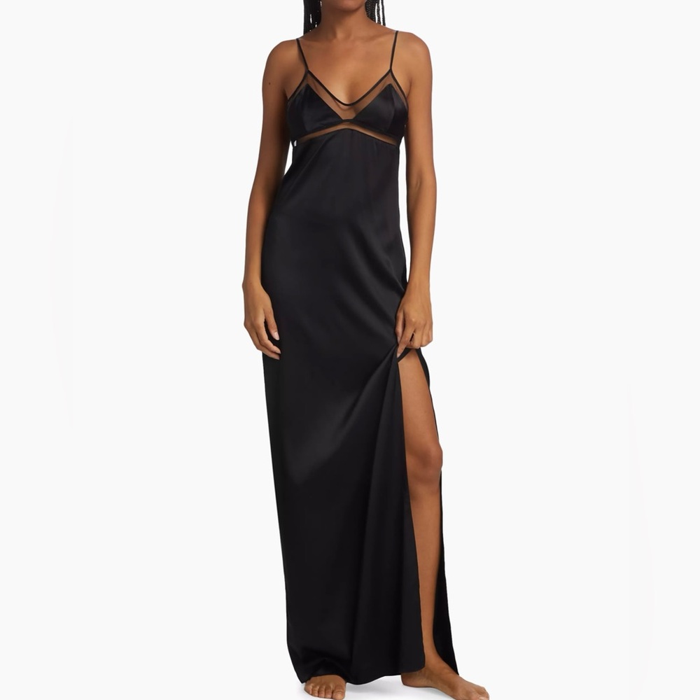 NWT Kiki De Montparnasse Peep Show Slip Maxi Dress